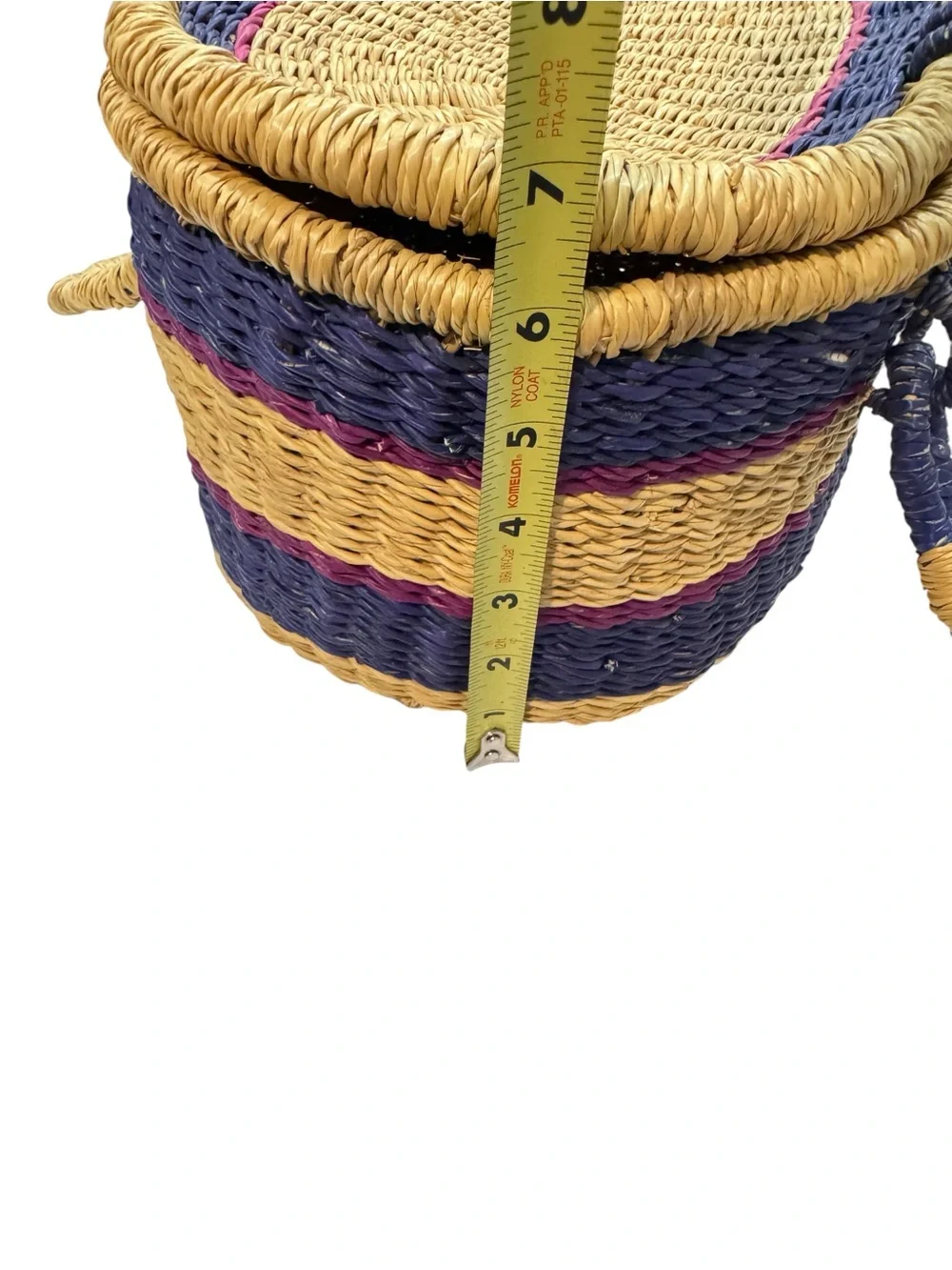 VTG Globebin Hand Woven Artisan Picnic Basket Bolga Del Ray Style